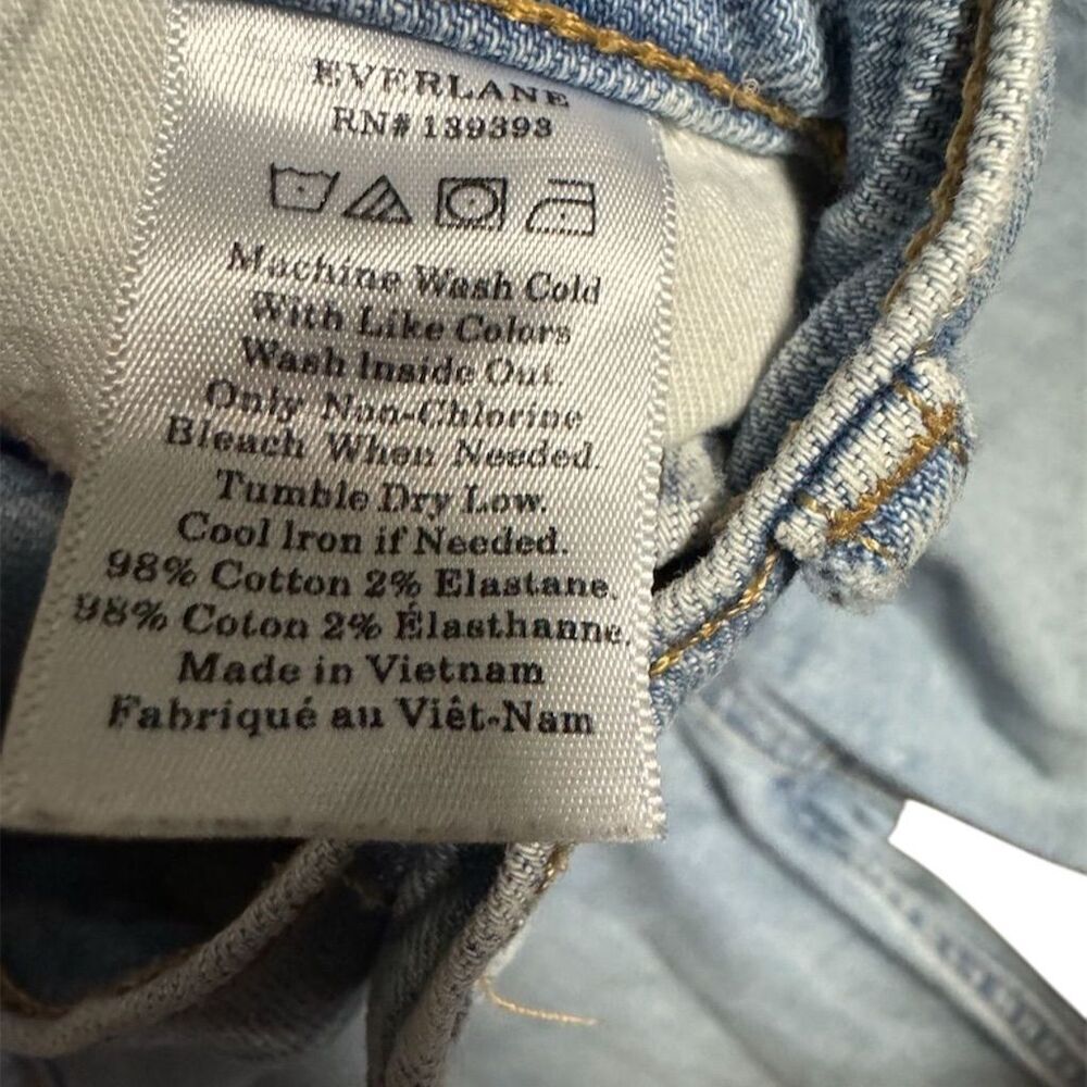Everlane Women's Bootcut Jeans Light Wash Blue Size 27 Frayed Hem - Picture 2 of 8
